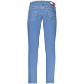 Tommy Hilfiger Blue Cotton Men Slim Tapered Jean